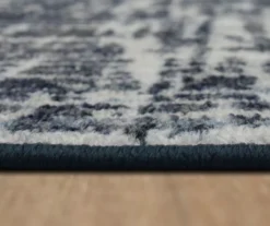 Gunnison Navy & White Crosshatch Area Rug, (2' X 8') -Carpet Promotion 810600391 A8 4 1