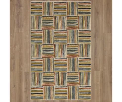 Hermes Beige & Multi-Color Weave Print Area Rug, (5' X 8') -Carpet Promotion 810600397 A0 2