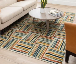Hermes Beige & Multi-Color Weave Print Area Rug, (5' X 8') -Carpet Promotion 810600397 A0 4