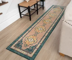 Coeus Green & Beige Ornamental Area Rug, (2' X 8') -Carpet Promotion 810600401 A0 3 1