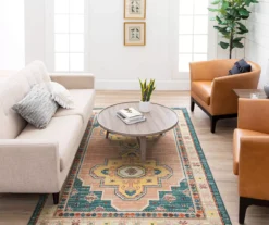 Coeus Green & Beige Ornamental Area Rug, (5' X 8') 13 Coeus Green & Beige Ornamental Area Rug, (5' X 8') -Carpet Promotion 810600402 A0 3