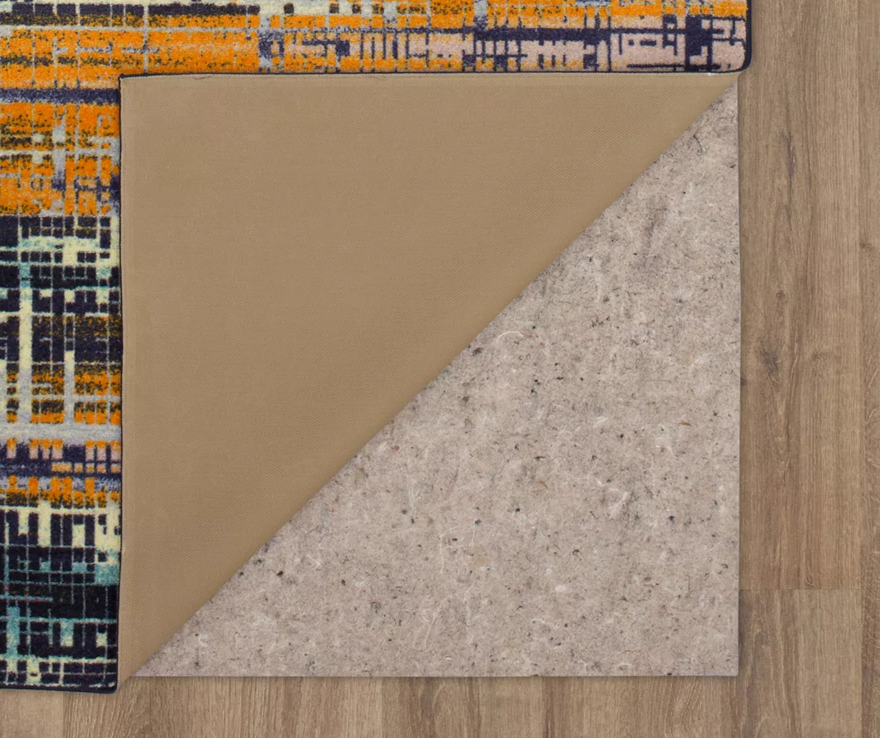 Kaven Orange & Navy Multi-Color Crosshatch Area Rug, (2' X 8') 3 Kaven Orange & Navy Multi-Color Crosshatch Area Rug, (2' X 8') - Image 3