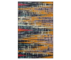 Mohawk Kaven Orange & Navy Multi-Color Crosshatch Area Rug -Carpet Promotion 810600409 A0 1