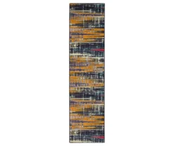 Mohawk Kaven Orange & Navy Multi-Color Crosshatch Area Rug -Carpet Promotion 810600410 A0 1