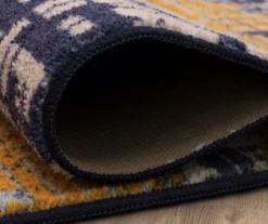 Kaven Orange & Navy Multi-Color Crosshatch Area Rug, (2.5' X 10') -Carpet Promotion 810600412 A8 5