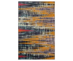 Mohawk Kaven Orange & Navy Multi-Color Crosshatch Area Rug -Carpet Promotion 810600414 A0 1