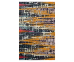 Mohawk Kaven Orange & Navy Multi-Color Crosshatch Area Rug -Carpet Promotion 810600415 A0 1