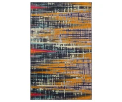 Mohawk Kaven Orange & Navy Multi-Color Crosshatch Area Rug -Carpet Promotion 810600416 A0 1