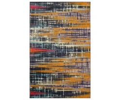 Mohawk Kaven Orange & Navy Multi-Color Crosshatch Area Rug -Carpet Promotion 810600417 A0 1