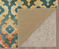 Zarel Rust & Blue Arabesque Area Rug, (2' X 8') -Carpet Promotion 810600421 A8 2 1