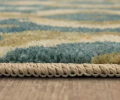 Zarel Rust & Blue Arabesque Area Rug, (4' X 6') -Carpet Promotion 810600422 A8 4