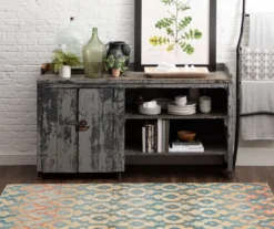 Zarel Rust & Blue Arabesque Area Rug, (5' X 8') -Carpet Promotion 810600423 A0 3