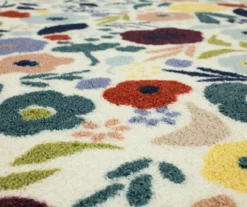 Mystic Garden White & Multi-Color Floral Area Rug, (2' X 8') -Carpet Promotion 810600430 A8 3