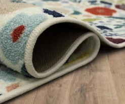 Mystic Garden White & Multi-Color Floral Area Rug, (2' X 8') -Carpet Promotion 810600430 A8 5