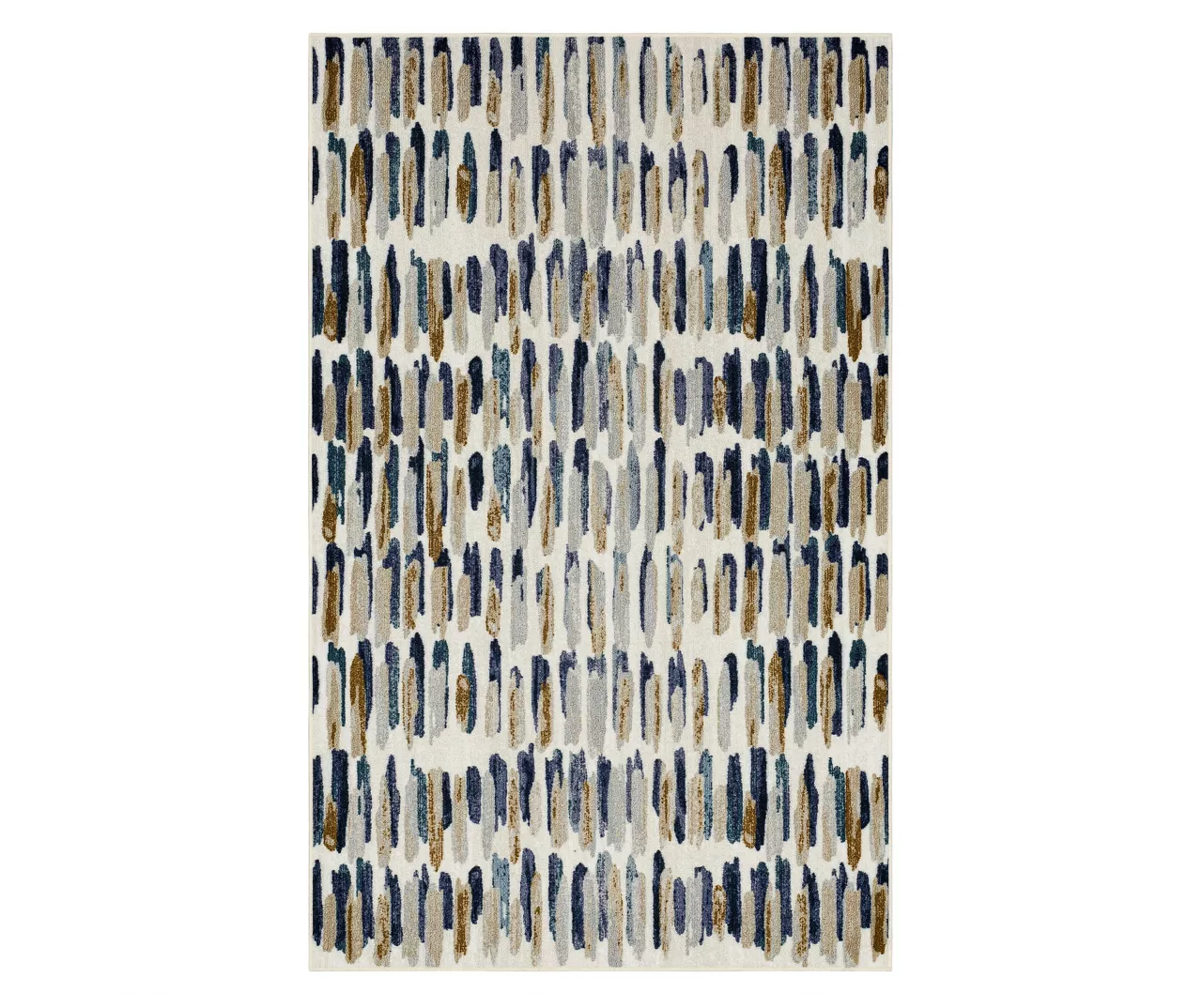 Quicksilver Blue, Brown & White Abstract Area Rug, (5' X 8') 1 Quicksilver Blue, Brown & White Abstract Area Rug, (5' X 8')