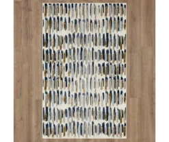 Quicksilver Blue, Brown & White Abstract Area Rug, (5' X 8') 12 Quicksilver Blue, Brown & White Abstract Area Rug, (5' X 8') -Carpet Promotion 810600447 A0 2