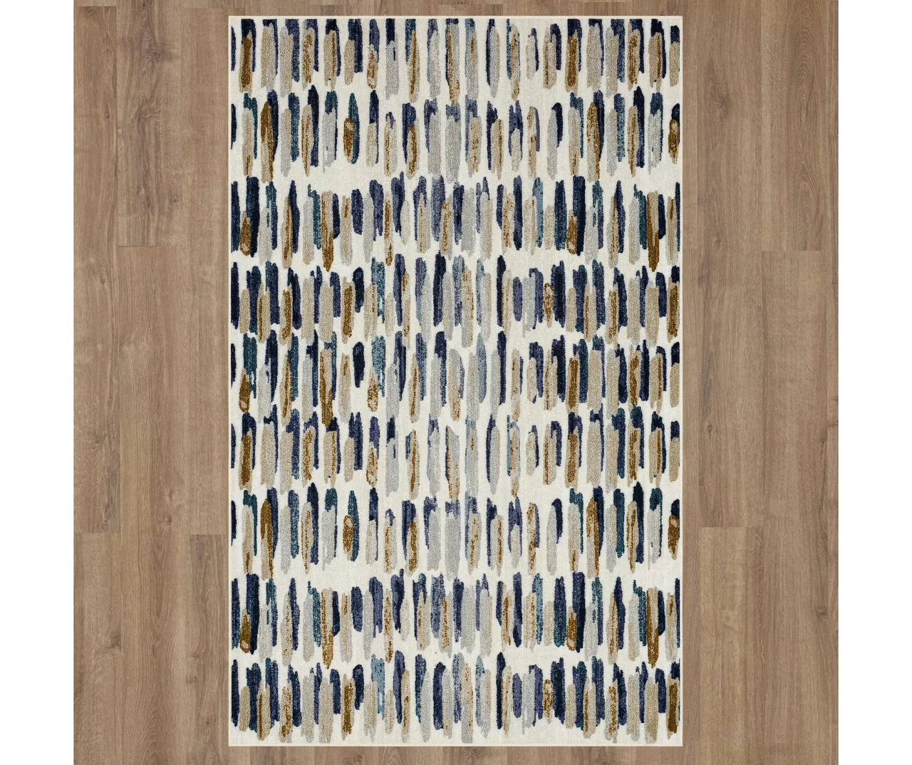 Quicksilver Blue, Brown & White Abstract Area Rug, (5' X 8') 4 Quicksilver Blue, Brown & White Abstract Area Rug, (5' X 8') - Image 4