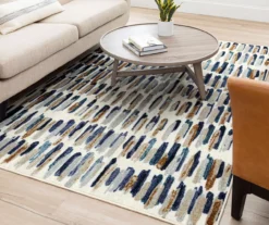 Quicksilver Blue, Brown & White Abstract Area Rug, (5' X 8') 16 Quicksilver Blue, Brown & White Abstract Area Rug, (5' X 8') -Carpet Promotion 810600447 A0 4