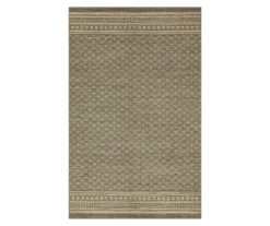 Harley Hill Gray & Beige Geometric Area Rug, (7.5' X 10')