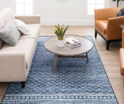 Harley Hill Navy & White Geometric Area Rug, (5' X 8') -Carpet Promotion 810600457 A0 3