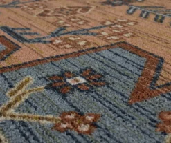 Kenbridge Blue & Brown Geometric Area Rug, (2' X 8') -Carpet Promotion 810600461 A8 3 1