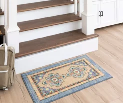 Coeus Blue & Peach Ornamental Area Rug, (6' X 9') -Carpet Promotion 810600470 A0 3