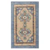 Coeus Blue & Peach Ornamental Area Rug, (7.5' X 10')