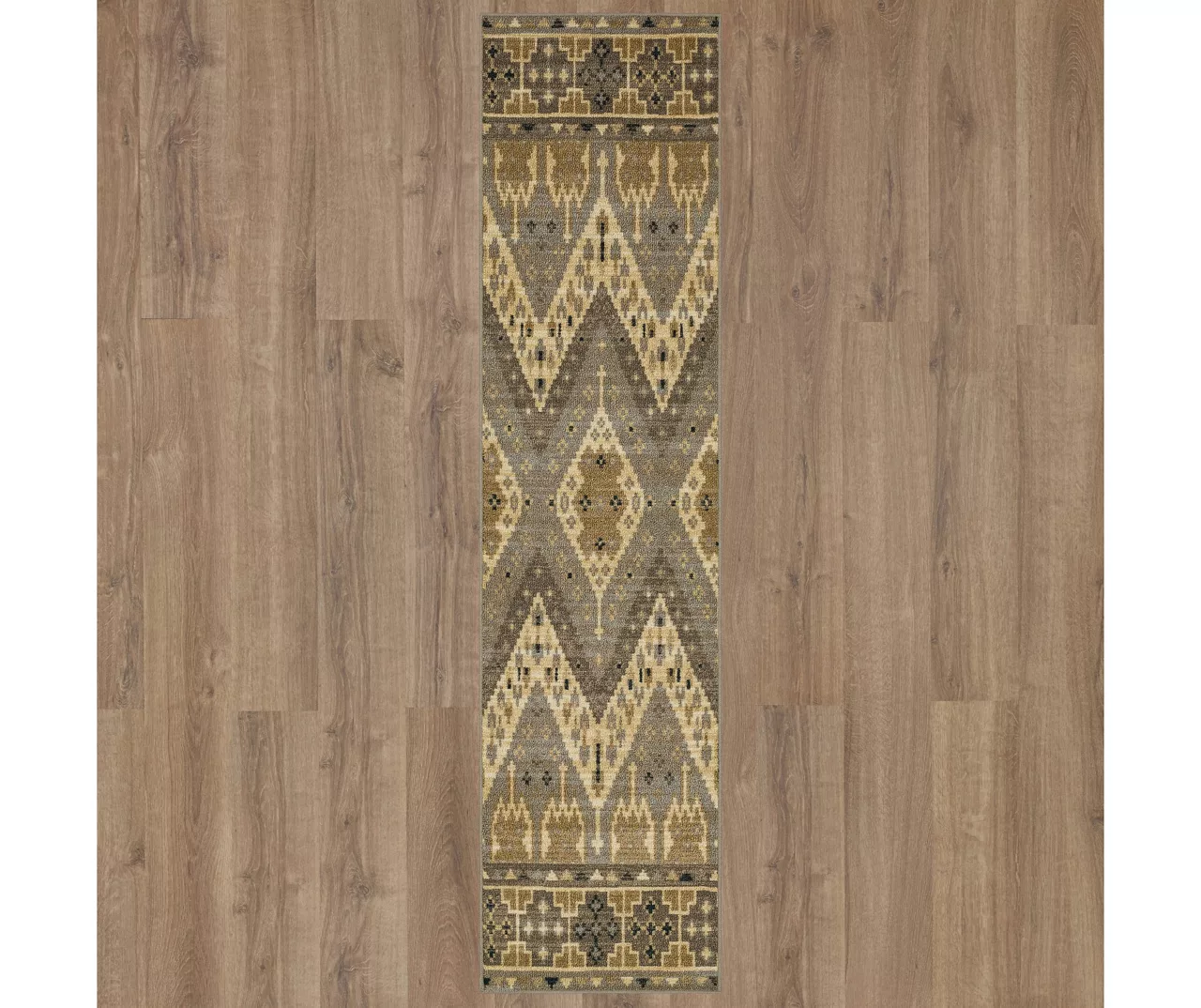 Sage Hollow Gray & Brown Geometric Area Rug, (2' X 8') 3 Sage Hollow Gray & Brown Geometric Area Rug, (2' X 8') - Image 3
