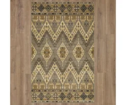 Sage Hollow Gray & Brown Geometric Area Rug, (5' X 8') -Carpet Promotion 810600474 A0 2