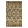 Sage Hollow Gray & Brown Geometric Area Rug, (6' X 9')