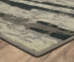 Spectrum Gray & Beige Abstract Stripe Area Rug, (2' X 8') -Carpet Promotion 810600478 A8 1 1