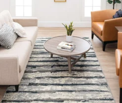 Spectrum Gray & Beige Abstract Stripe Area Rug, (5' X 8') 13 Spectrum Gray & Beige Abstract Stripe Area Rug, (5' X 8') -Carpet Promotion 810600479 A0 3