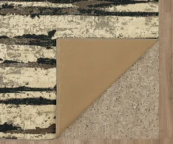 Spectrum Gray & Beige Abstract Stripe Area Rug, (6' X 9') -Carpet Promotion 810600480 A8 2