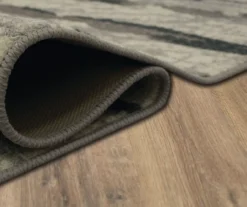 Spectrum Gray & Beige Abstract Stripe Area Rug, (6' X 9') -Carpet Promotion 810600480 A8 5