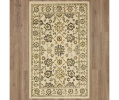 Banton Cream & Neutral Ornamental Floral Area Rug, (5' X 8') -Carpet Promotion 810600484 A0 2