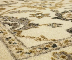 Banton Cream & Neutral Ornamental Floral Area Rug, (6' X 9') -Carpet Promotion 810600485 A8 3