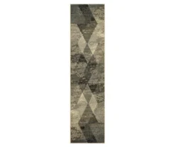 Sarasota Gray Abstract Linework Area Rug, (2' X 8')