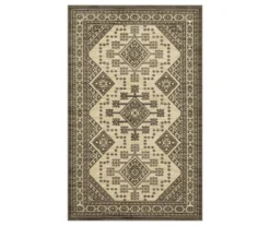 Cirius Gray & Beige Geometric Area Rug, (5' X 8')