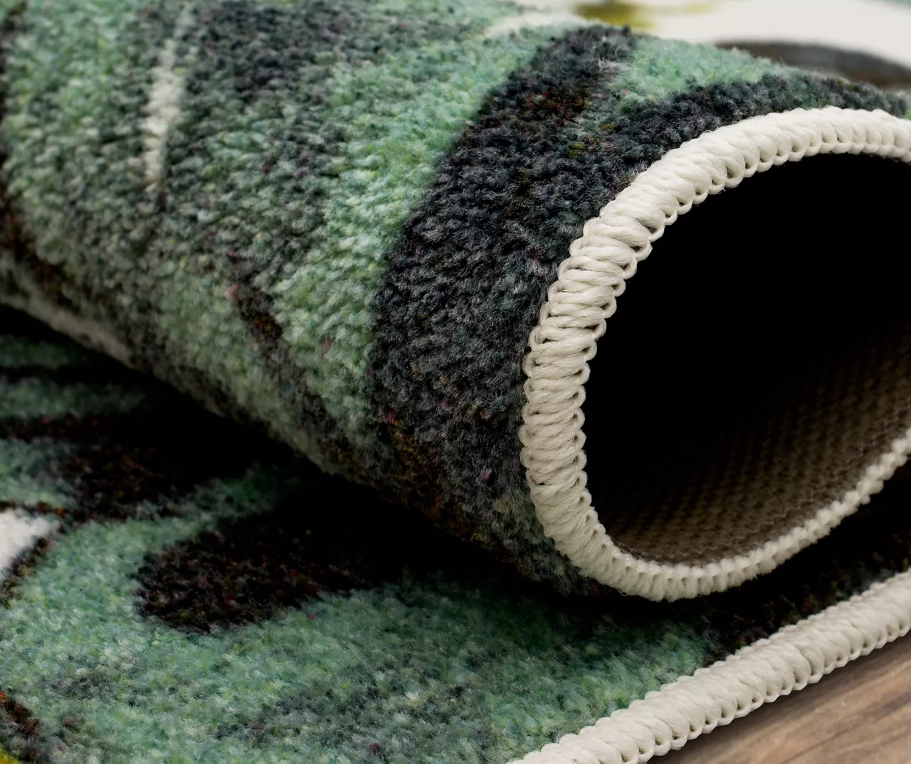 White, Green & Orange Blossoms Area Rug, (8' X 10') 9 White, Green & Orange Blossoms Area Rug, (8' X 10') - Image 9