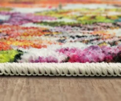 White, Yellow & Red Blossoms Area Rug, (5' X 8') -Carpet Promotion 810600510 A8 4