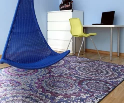 Mohawk Home Florence Medallion Purple Area Rug -Carpet Promotion 810600512 A0 4 1