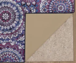 Florence Purple, Blue & White Medallion Area Rug, (5' X 8') -Carpet Promotion 810600512 A8 2