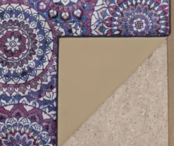 Florence Purple, Blue & White Medallion Area Rug, (8' X 10') -Carpet Promotion 810600513 A8 2