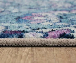 Florence Seafoam, Purple & Blue Medallion Area Rug, (8' X 10') -Carpet Promotion 810600515 A8 4 1