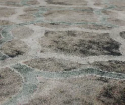 Quatrefoil Fret Charcoal & Dark Teal Area Rug, (2' X 8') -Carpet Promotion 810600519 A8 3 1