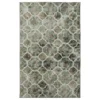 Quatrefoil Fret Charcoal & Dark Teal Area Rug, (4' X 6')