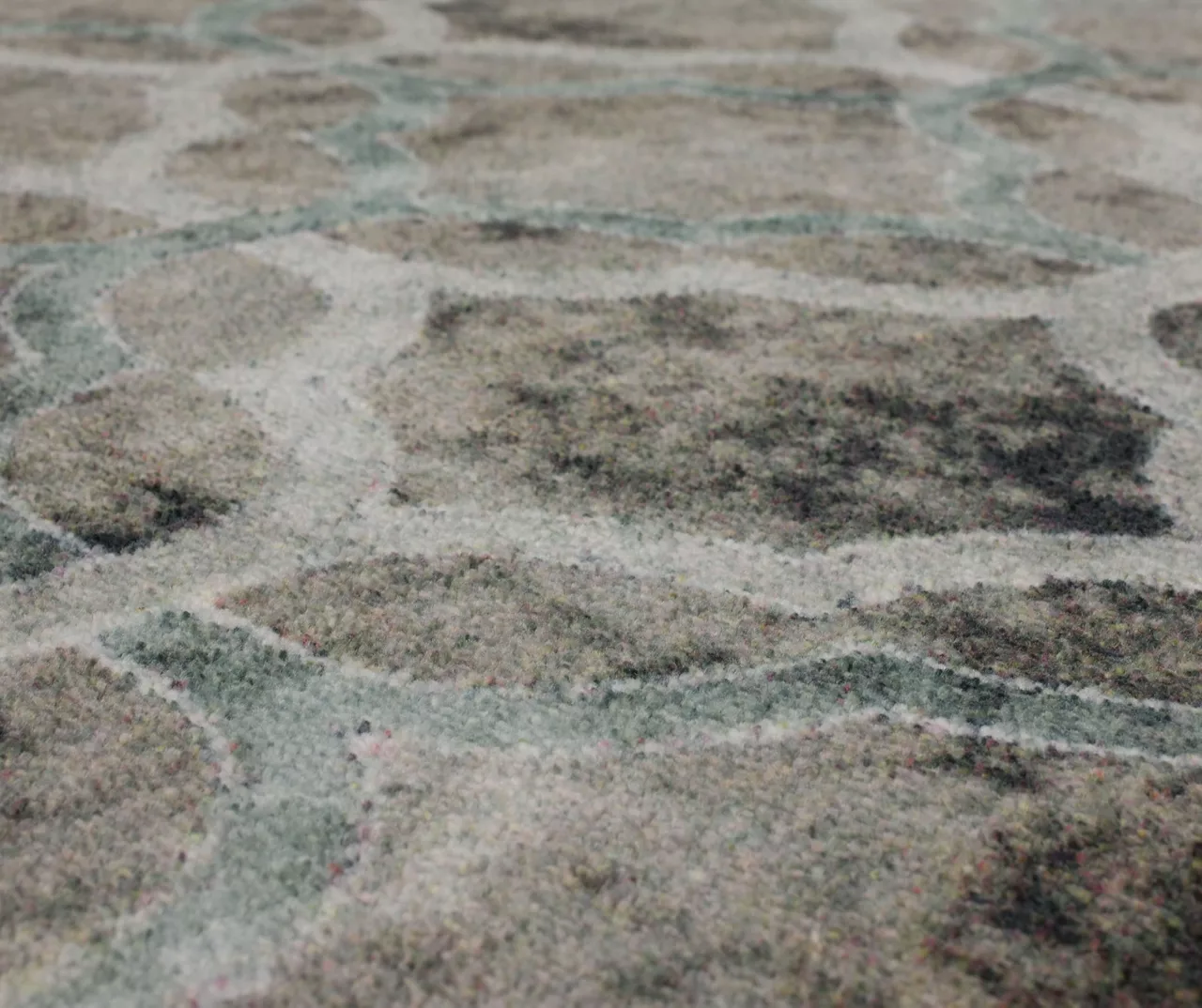 Quatrefoil Fret Charcoal & Dark Teal Area Rug, (4' X 6') 4 Quatrefoil Fret Charcoal & Dark Teal Area Rug, (4' X 6') - Image 4