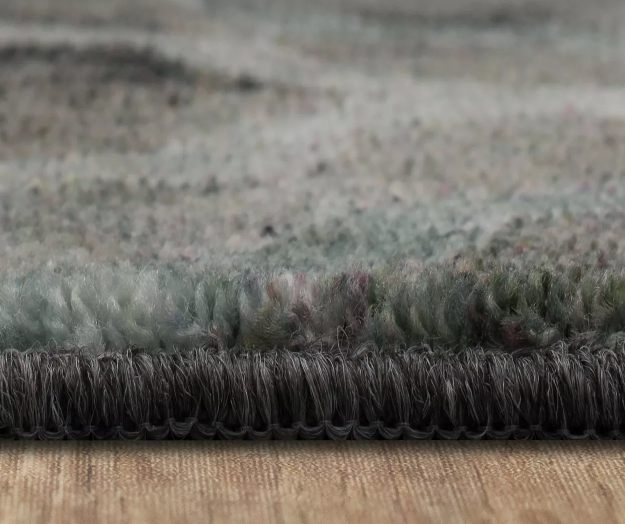 Quatrefoil Fret Charcoal & Dark Teal Area Rug, (4' X 6') 5 Quatrefoil Fret Charcoal & Dark Teal Area Rug, (4' X 6') - Image 5