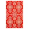 Isabella Crimson & White Mandala Area Rug, (8' X 10')