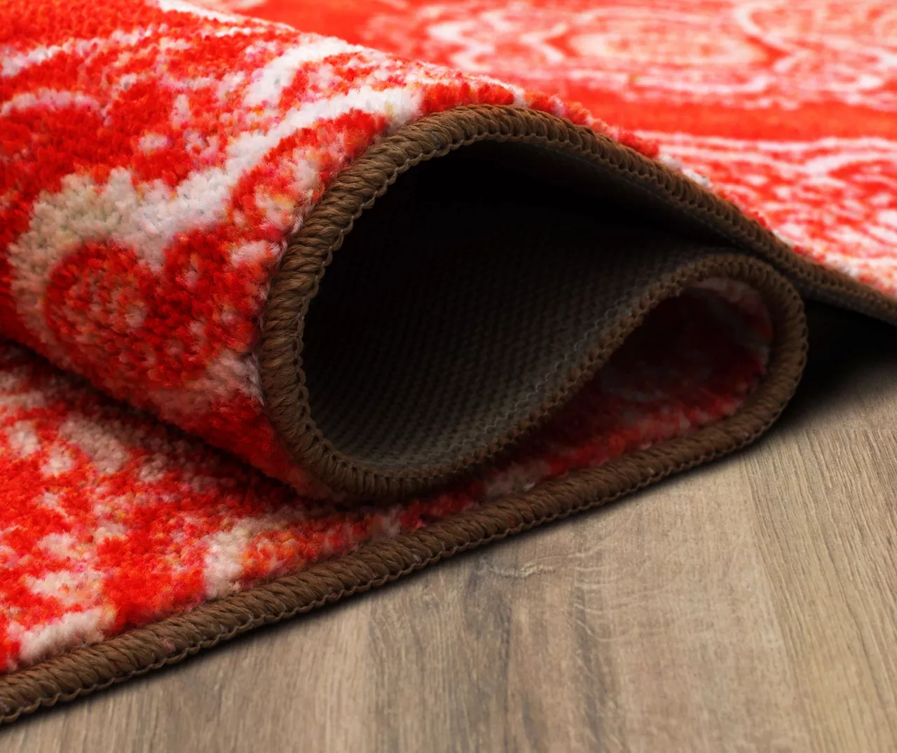 Isabella Crimson & White Mandala Area Rug, (8' X 10') 7 Isabella Crimson & White Mandala Area Rug, (8' X 10') - Image 7